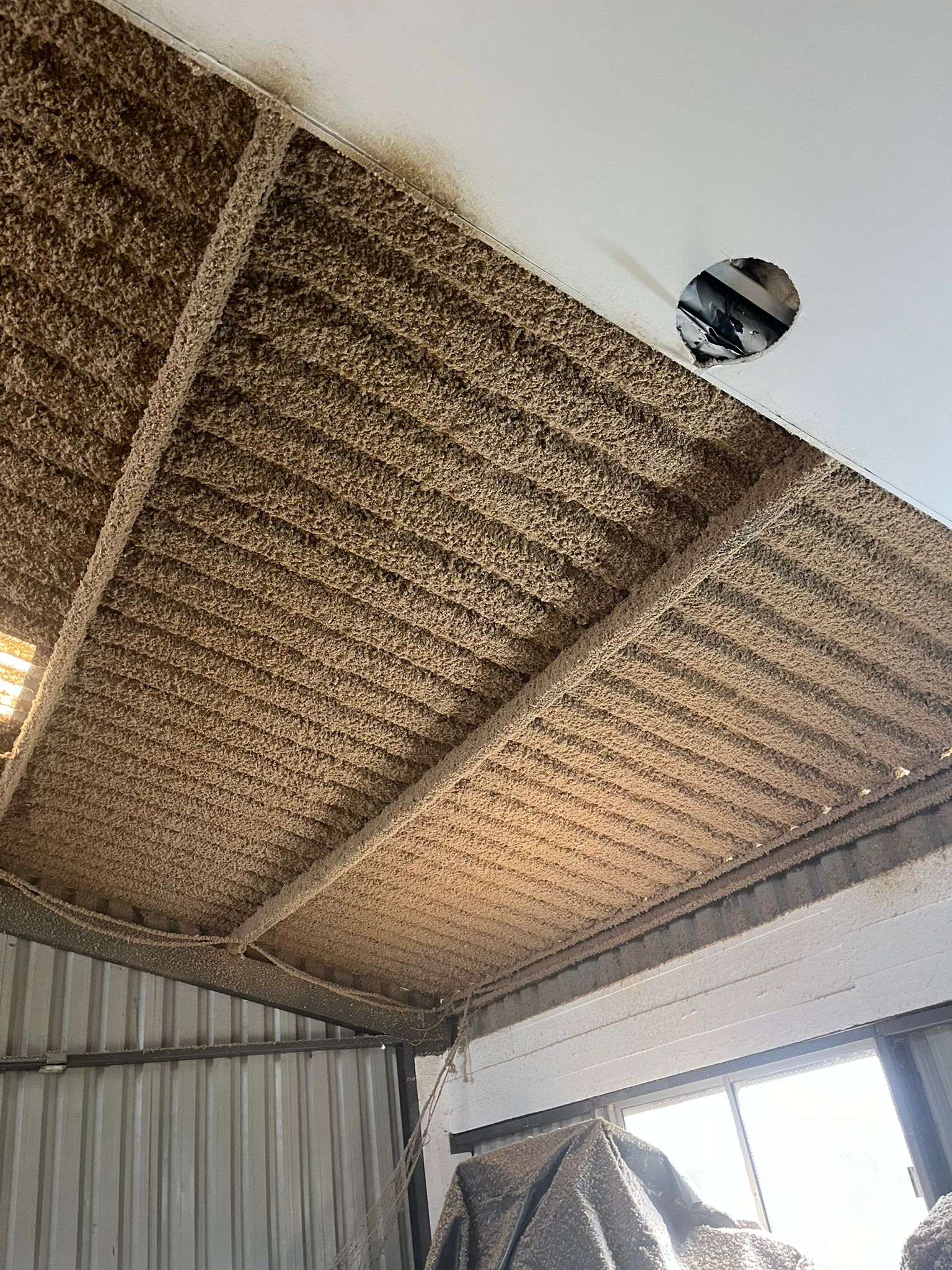 Techo interior — Celulosa proyectada
